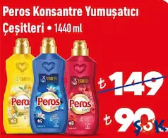 PEROS KONSANTRE YUMUŞATICI ÇEŞİTLERİ 1440 ML
